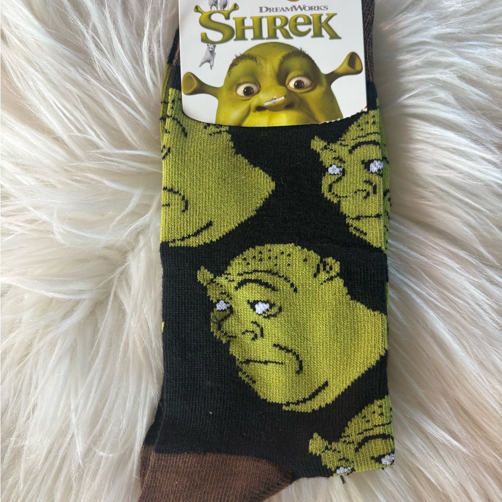 DreamWorks Shrek Black and Green Socks new